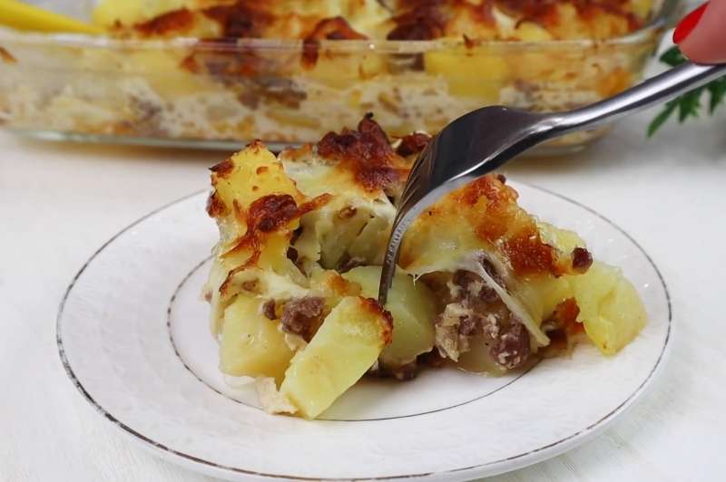 Запеканка картофель с фаршем и сыром-Пошаговый рецепт