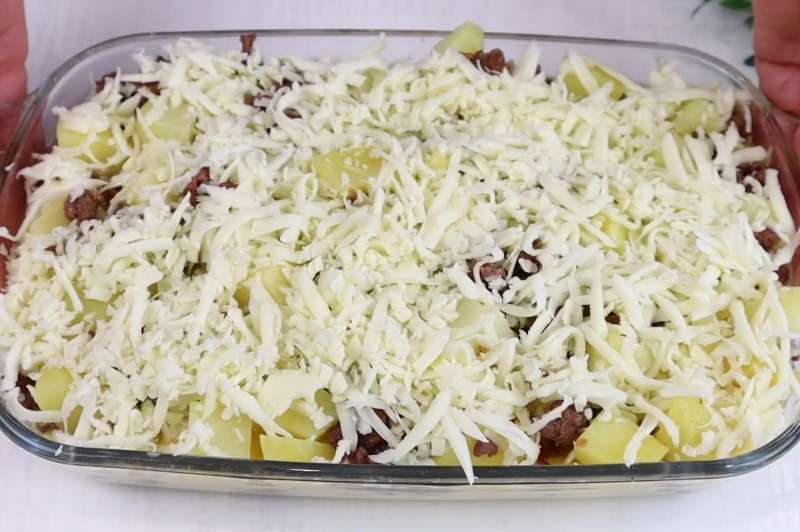Запеканка картофель с фаршем и сыром-Пошаговый рецепт