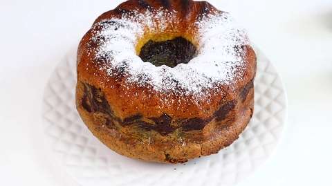 Кекс “Радость” с тремя вкусами.Апельсиновой цедрой,маком и какао.Красивый кекс к чаю.