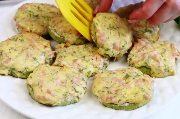 Улетают как семечки:Кабачки, запеченные в духовке с вкусной начинкой