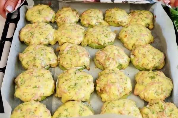 Улетают как семечки:Кабачки, запеченные в духовке с вкусной начинкой