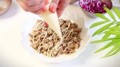 Нежный Салат "Ивушка" с сардиной, огурцом и яйцами