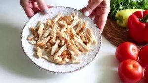 a plate of food on a table