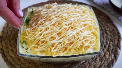 Салат "Анюта" – Из Простых Продуктов – Такая Вкуснятина!! Салат с курицей, яблоком, сыром и яйцом. 7 Салат "Анюта" – Из Простых Продуктов – Такая Вкуснятина!! Салат с курицей, яблоком, сыром и яйцом.