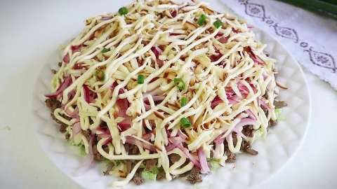 Салат с куриной печенью и пекинской капустой – Королевский вкус!