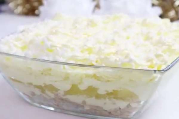 салат зима с ананасами и курицей