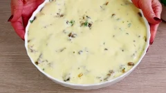 Манник с курицей – Заливной пирог с курицей и грибами на кефире без муки