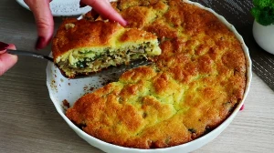 Манник с курицей – Заливной пирог с курицей и грибами на кефире без муки