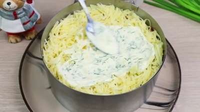 Салат с курицей, черносливом и грибами — «Снежный лес» 12 Салат с курицей, черносливом и грибами — «Снежный лес»