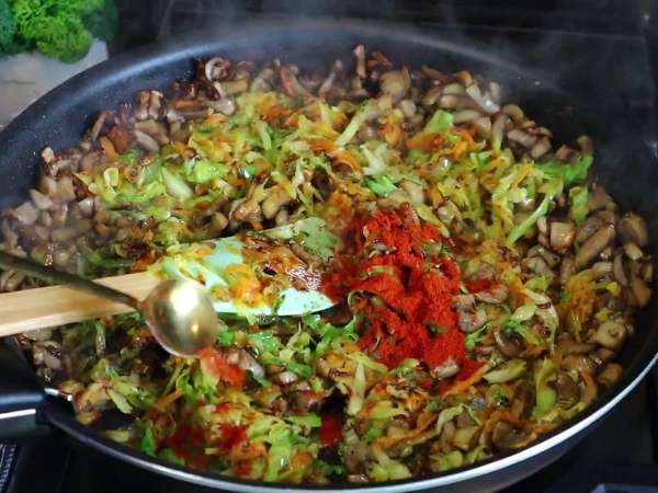 Гречка с капустой