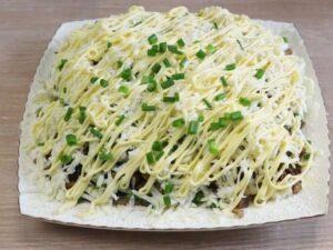 Салат Андрей - с печенью грибами и сыром рецепт