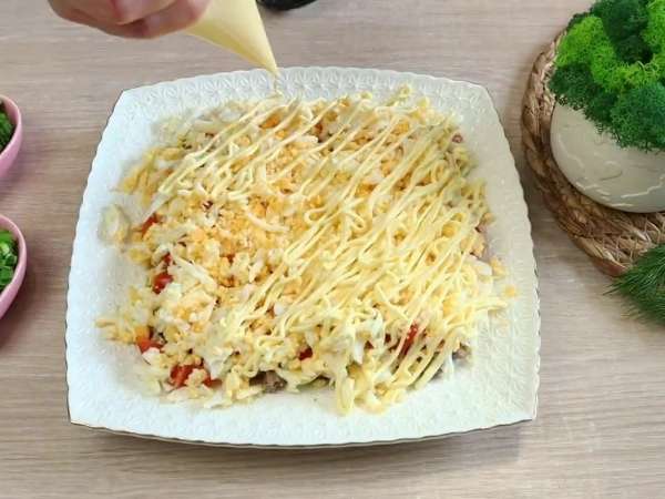 Салат - с печенью и сыром рецепт