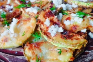 Хрустящие жареные кабачки с чесноком и уксусом