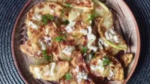 Жареные кабачки с чесноком