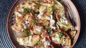 Жареные кабачки с чесноком