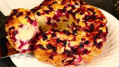 Вкусный пирог с ягодами