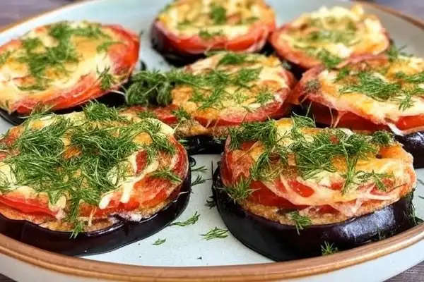 Баклажаны по-французски с курицей в духовке