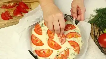 Пирог с кабачком и брынзой