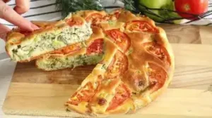 Пирог с кабачком и брынзой