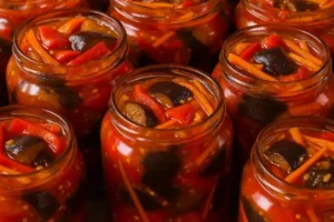 Рецепт вкусных баклажанов с кетчупом на зиму без стерилизации