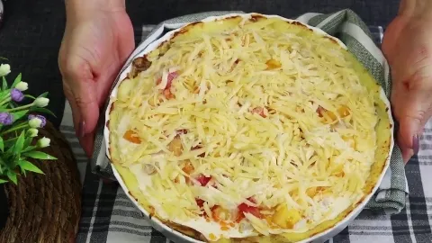 картофельный пирог с курицей шаг 07