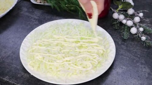 Салат Эсмеральда слой пекинская капуста