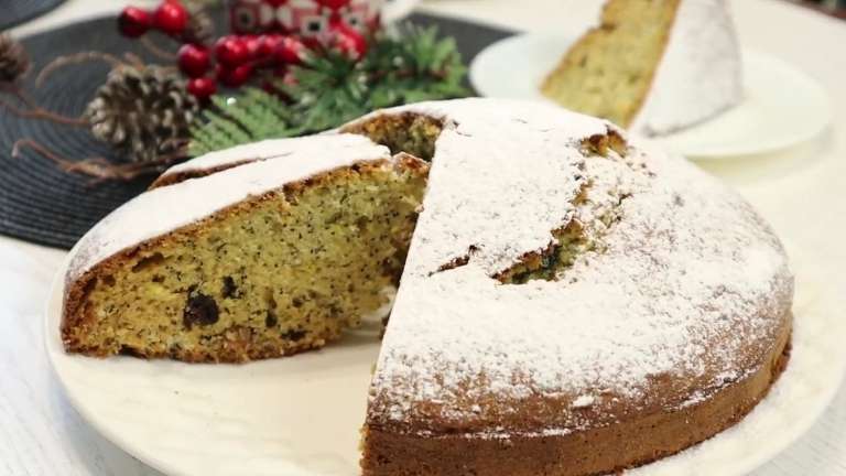 Домашний кекс с изюмом и маком — простой рецепт к чаю