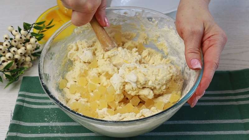 Творожный мраморный кулич с шоколадом и апельсиновой цедрой без дрожжей